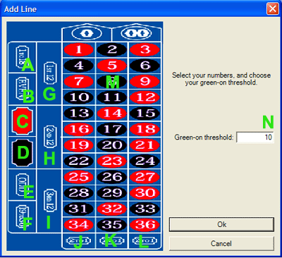 Roulette 6 line system